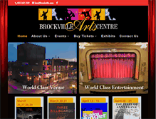 Tablet Screenshot of brockvilleartscentre.com